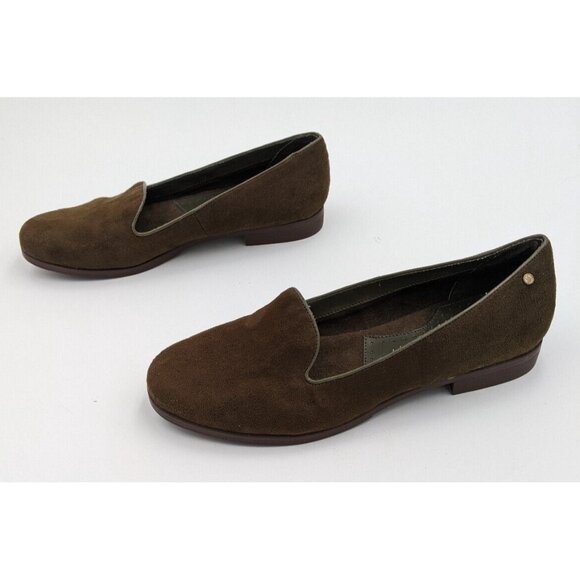 Bass Women's Flats Size 9 M Green Faux Suede Loafer Ballet - Picture 6 of 12